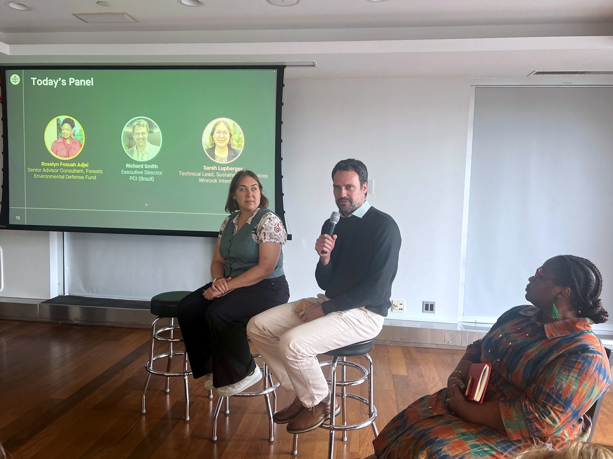 Painel com Richard Smith, diretor-executivo do Instituto PCI, durante a Semana do Clima de NYC 2026